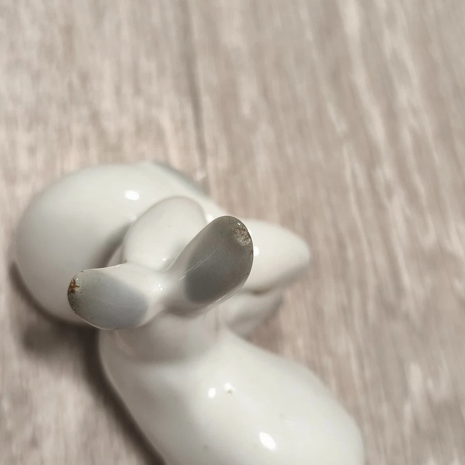 Vintage USSR Soviet Porcelain Rabbits Figurine Artel Progress Leningrad 1950