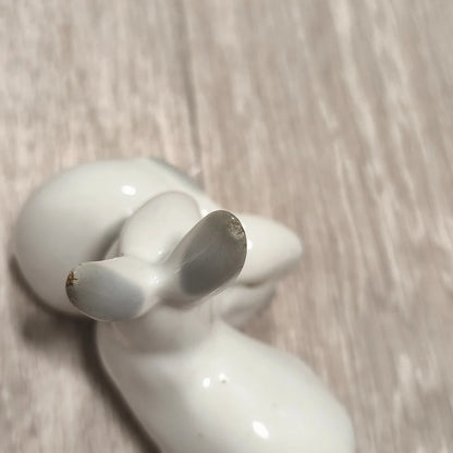 Vintage USSR Soviet Porcelain Rabbits Figurine Artel Progress Leningrad 1950